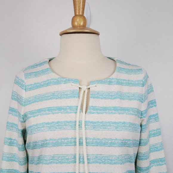Sonoma Striped Kangaroo Pocket Sweatshirt Top Size M - Picture 2 of 12